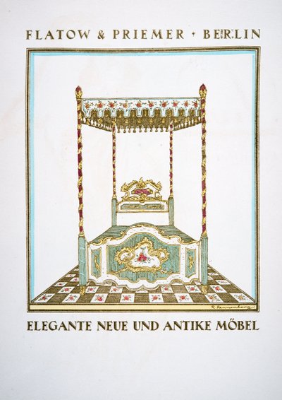 Pubblicità per "Flatow & Priemer", da Styl, pub.1922 da German School