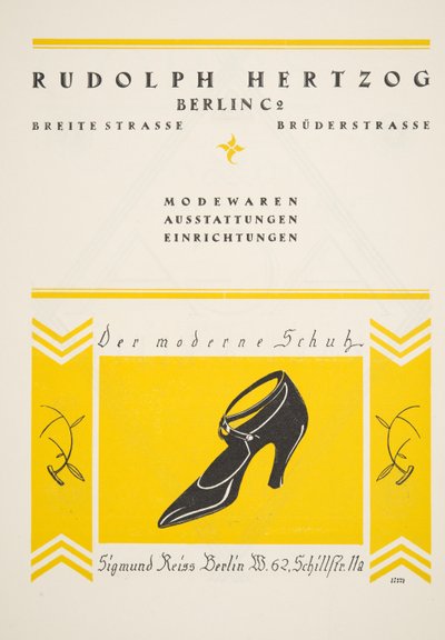 Pubblicità per le scarpe Rudolph Hertzog, da Styl, pub.1922 da German School