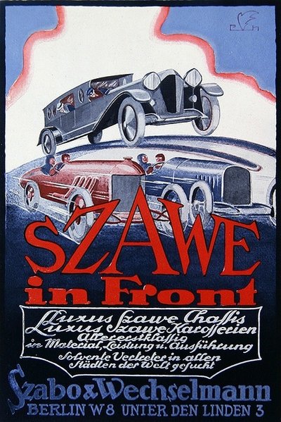 Pubblicità per automobili Szawe da German School