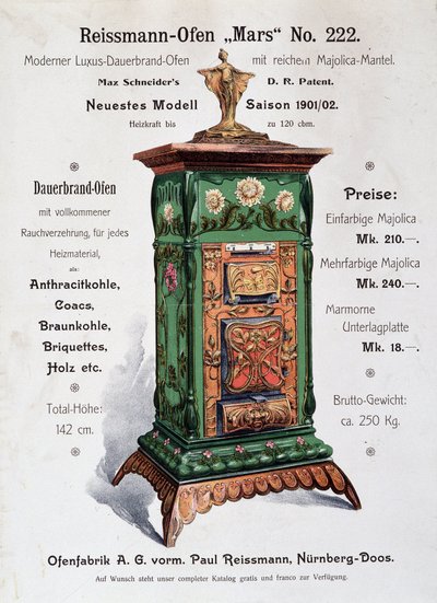 Pubblicità per Reissmann-Oden (Reissmann Oden) - Germania, fine XIX secolo da German School