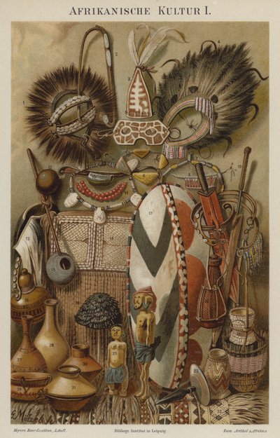 Artefatti culturali africani da German School