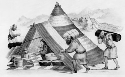 Commercianti Ainu sull