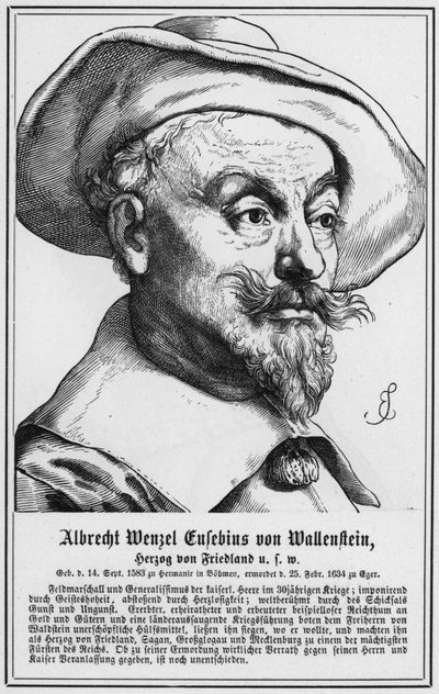 Albrecht Wenzel Eusebius von Wallenstein, Duca di Friedland ecc. da German School