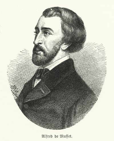 Alfred de Musset, drammaturgo, poeta e romanziere francese da German School