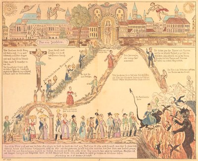 Rappresentazione allegorica della vita cristiana e terrena, c.1830 da German School