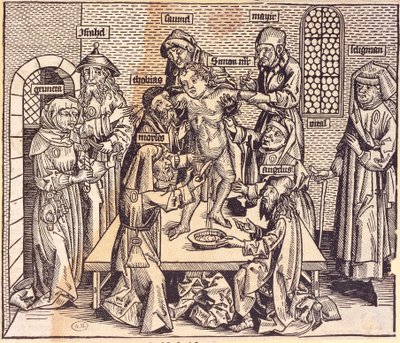 Lezione di anatomia (incisione) da German School