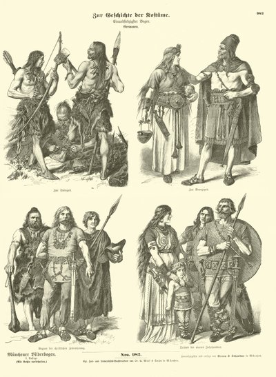 Costumi germanici antichi da German School