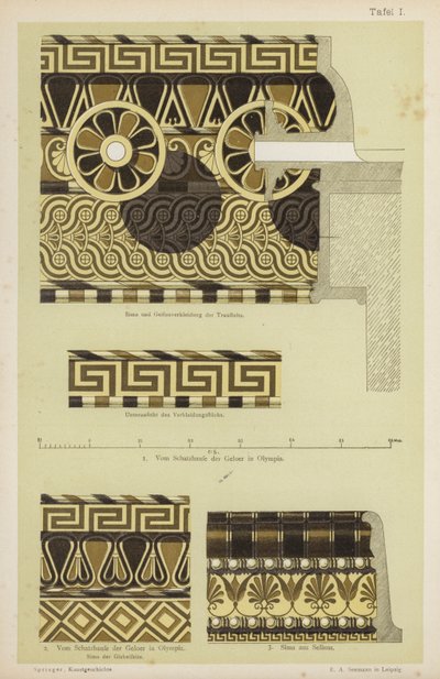 Decorazione architettonica greca antica da German School