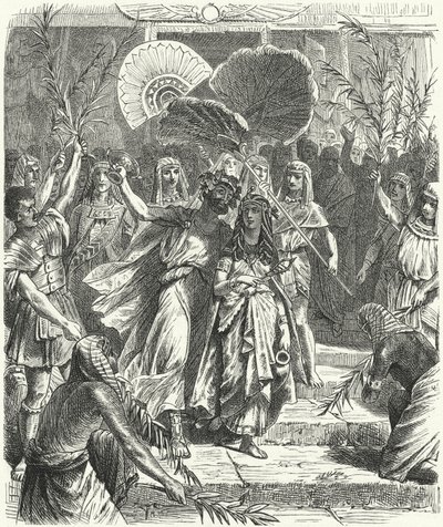 Antonio e Cleopatra come Osiride e Iside (incisione) da German School