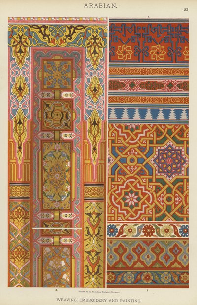 Arabo, Tessitura, Ricamo e Pittura da German School