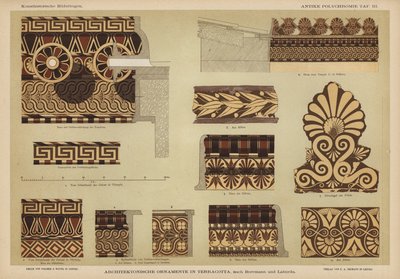 Ornamentazione architettonica in terracotta da German School