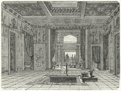 Atrio e tablino della Casa di Sallusti, Roma da German School