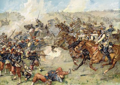 Attacco dei corazzieri prussiani a Vionville, Battaglia di Mars-le-Tour, 16 agosto 1870 da German School