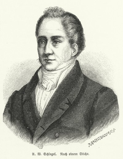 August Wilhelm Schlegel, poeta e traduttore tedesco da German School