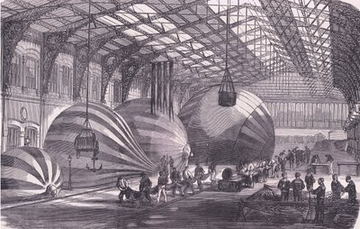 Fabbrica di palloni, Cassells History of the War between France and Germany pubblicato da Cassell and Company Limited, c.1890 (litografia) da German School