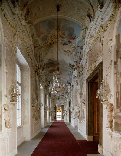 Arte barocca: veduta della sala degli Specchi del Castello di Ludwigsburg da German School