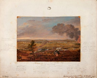 Battaglia di Mont-Saint-Jean, disegnata e dipinta durante l