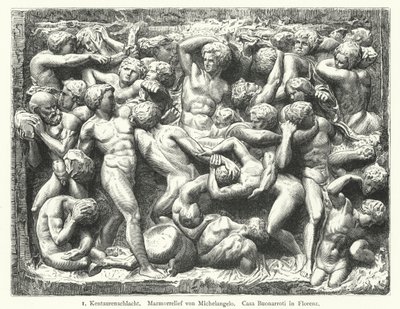 Battaglia dei Centauri, rilievo in marmo di Michelangelo da German School