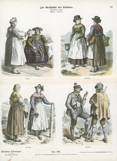 Costumi bavaresi, XIX secolo da German School