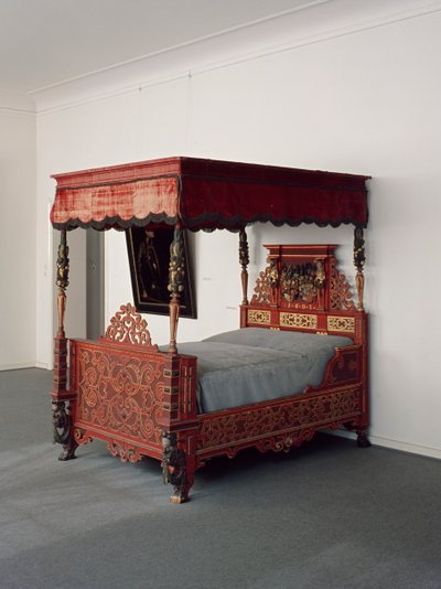 Letto del Langravio Moritz con stemma di famiglia, c.1607 da German School