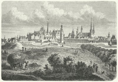 Berlino e Colln nel XVII secolo (incisione) da German School