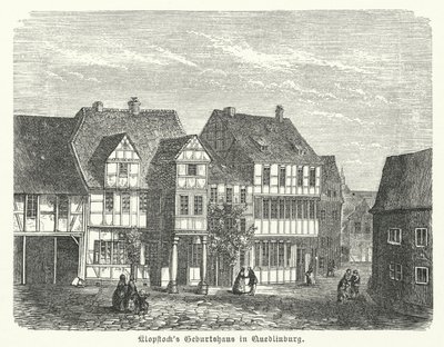 Luogo di nascita del poeta Friedrich Gottlieb Klopstock, Quedlinburg, Germania da German School