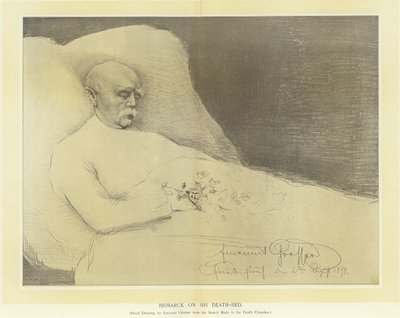 Bismarck sul letto di morte da German School