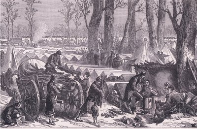 Bivacco delle truppe del generale Du Croy nei boschi di Vincennes da German School