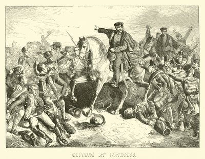 Blücher a Waterloo da German School