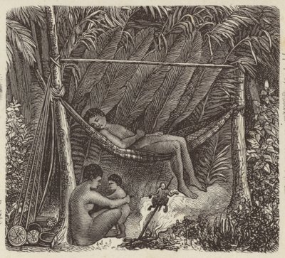 Nativo brasiliano che riposa in un