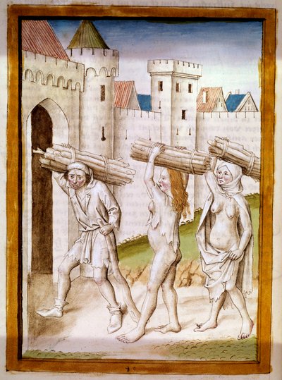 Boscaioli. Miniatura tratta da una traduzione tedesca delle favole di 