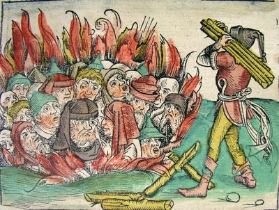 Rogo degli ebrei, pubblicato nella Cronaca di Norimberga, 1493 da German School