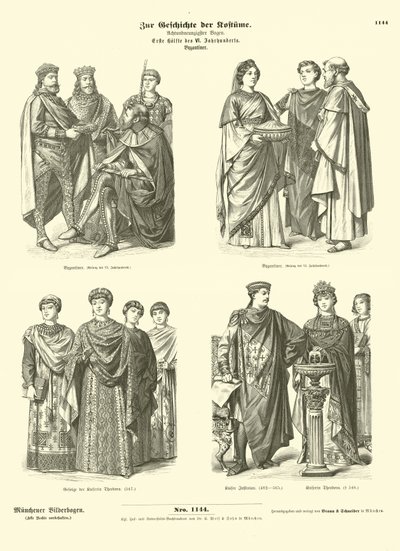 Costumi bizantini, prima metà del VI secolo da German School