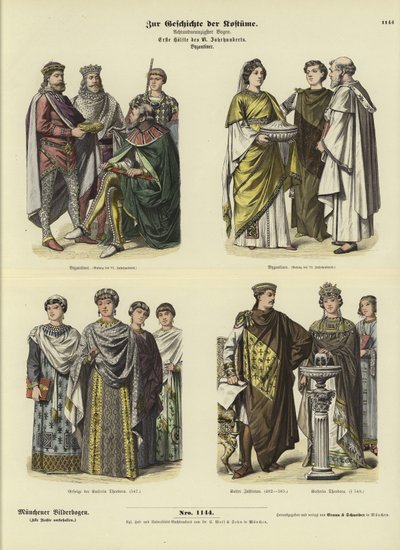 Costumi bizantini, prima metà del VI secolo da German School