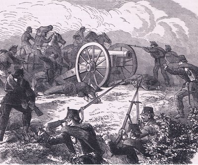 Cattura di un cannone da campo da German School