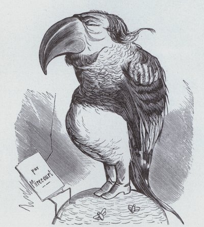 Caricatura di Napoleone III di Francia come un pappagallo da German School