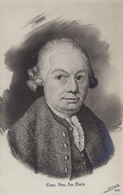 Carl Philipp Emanuel Bach, musicista e compositore del periodo classico tedesco (1714-1788) da German School