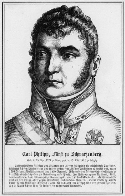 Carl Philipp, Principe di Schwarzenberg (incisione) da German School