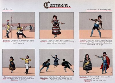 Carmen - serie di immagini del XIX secolo da German School