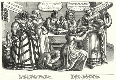 Caricatura sul costume femminile, inizio XVII secolo da German School