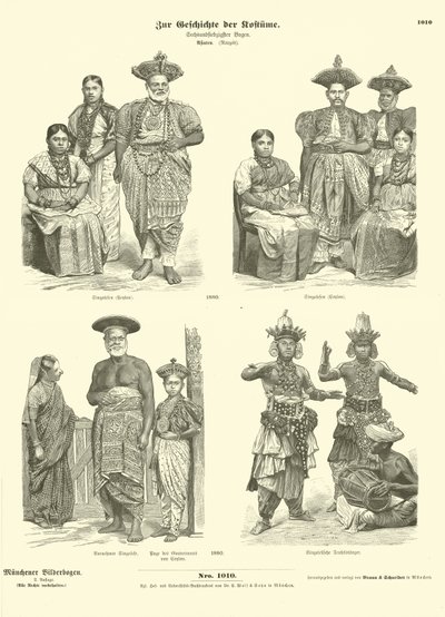 Costumi ceylonesi, 1880 da German School