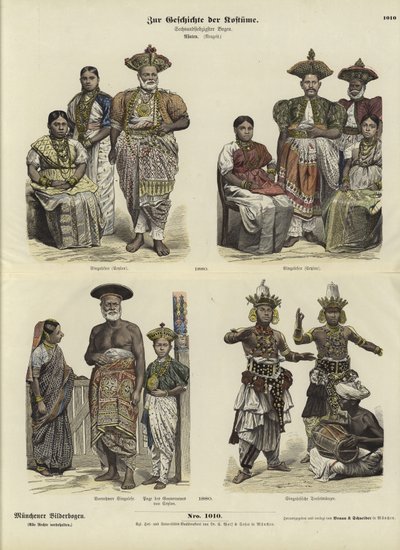 Costumi ceylonesi, 1880 da German School