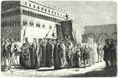 Processione dei bambini a Firenze sotto il dominio di Girolamo Savonarola da German School