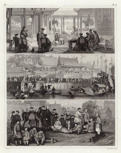 Scene cinesi (incisione) da German School