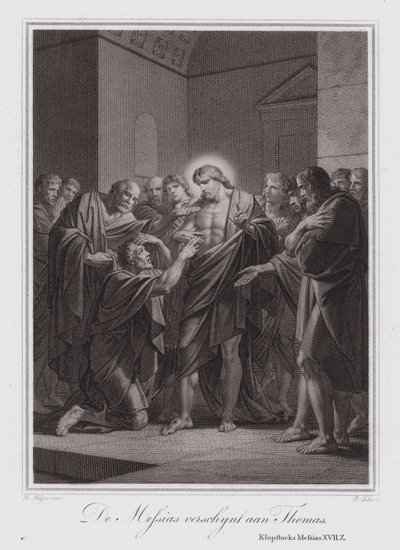 Cristo appare a Tommaso (incisione) da German School