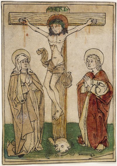 Cristo sulla croce con Maria e San Giovanni, c.1470-80 da German School