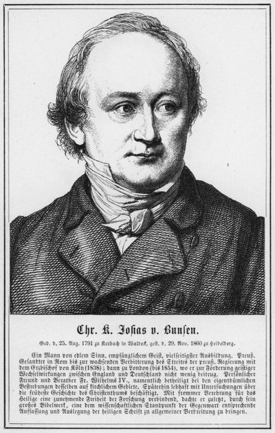 Christian Karl Josias von Bunsen (incisione) da German School
