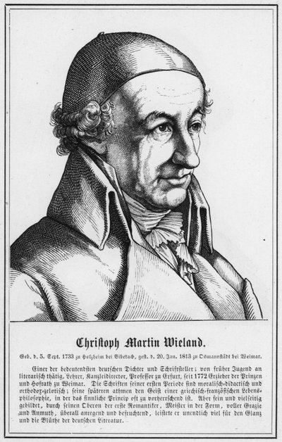 Christoph Martin Wieland (incisione) da German School