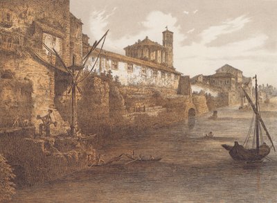 Cloaca Maxima, Roma (litografia a colori) da German School