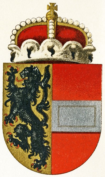 Stemma di Salisburgo, con un cappello da principe sullo scudo, c.1898 da German School